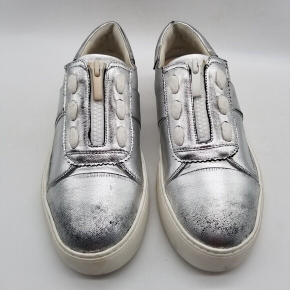 Sarto by Franco Sarto Issake Metallic Leather Platform Slip-On Sneakers 6 - Picture 3 of 9